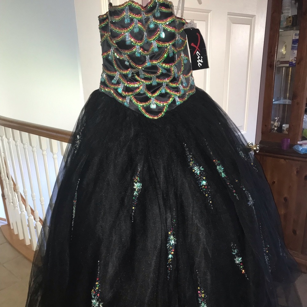 Black Xcite Special Occasion Dress (Size 16)